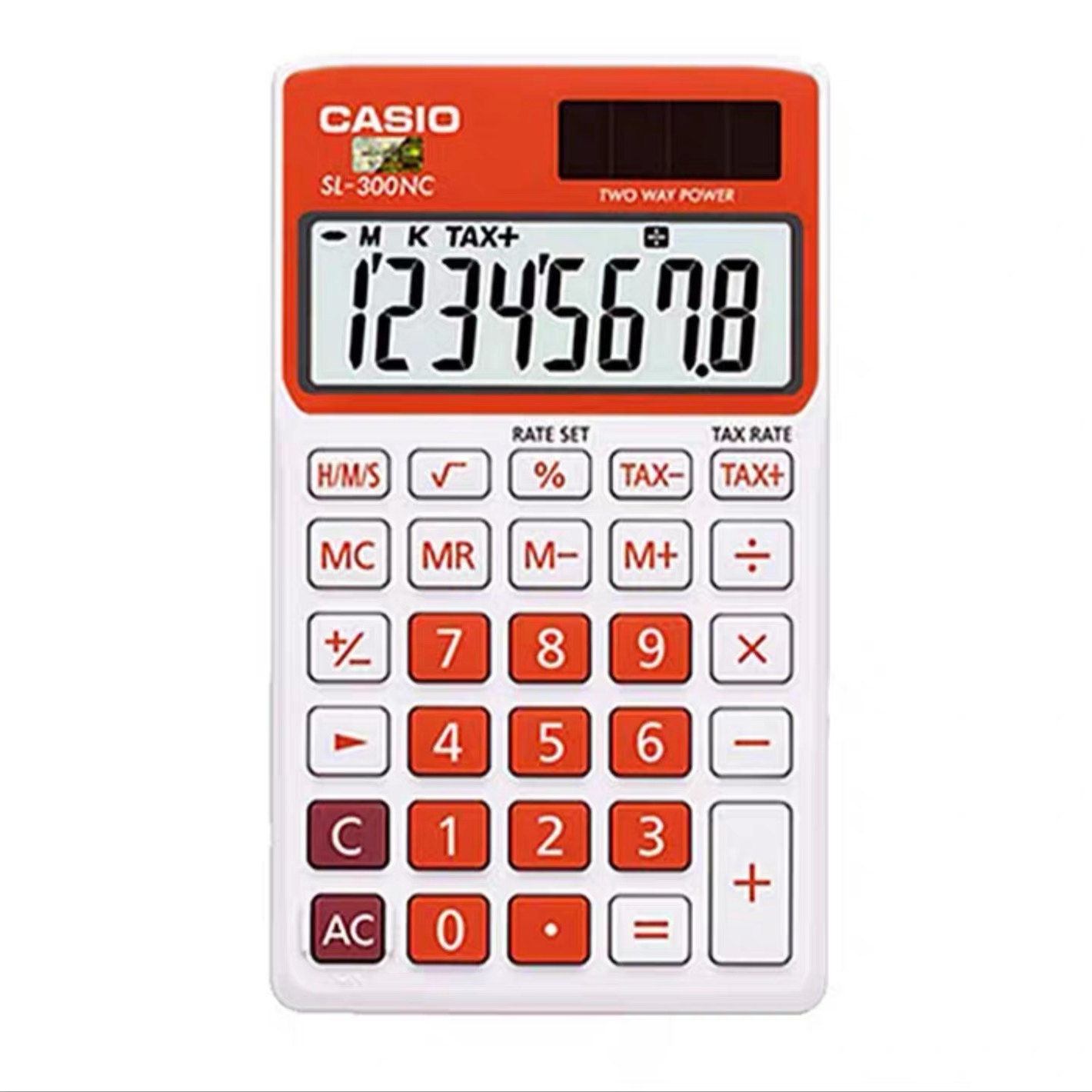 Casio卡西欧SL-100NC 1100TV 300VC 1100TW太阳能便携折叠计算器