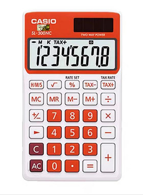 Casio卡西欧SL-100NC 1100TV 300VC 1100TW太阳能便携折叠计算器