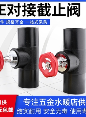 PE对接截止阀升降式截止阀卡簧式截止阀闸阀全铜阀芯热熔对接阀门