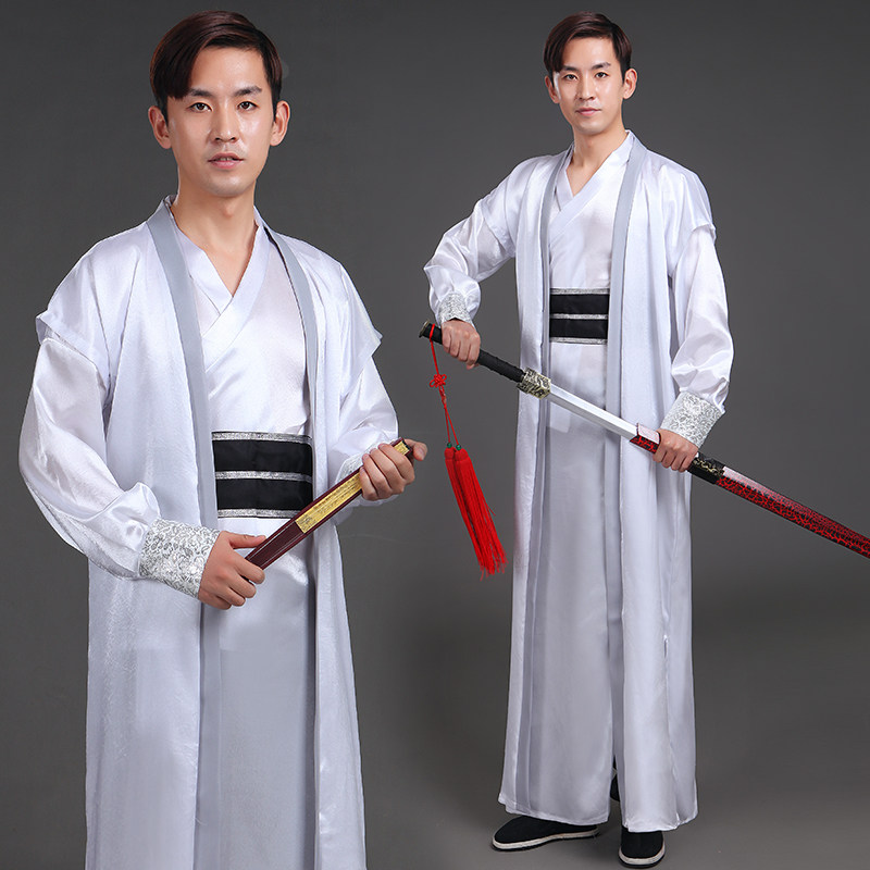 男士古装大侠服装/唐装汉服/古代侠客男装/武士表演服侠士服男
