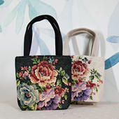 民族风收纳包双面刺绣手提包手拎外出手机零钱包随身包上班小拎包