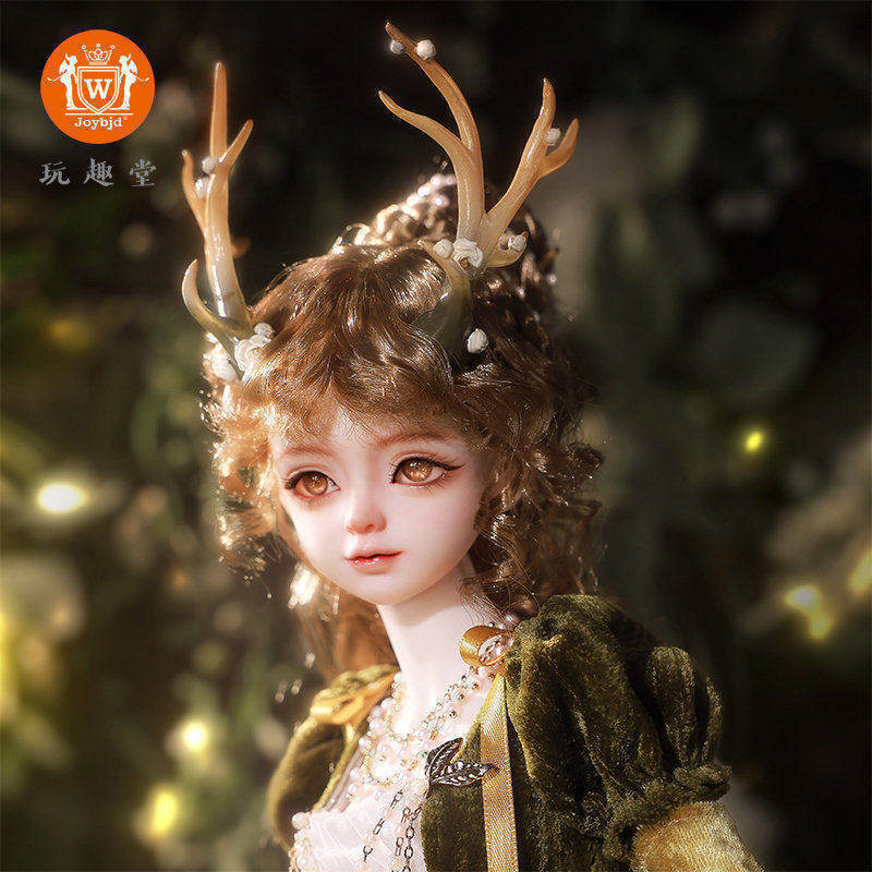 Joybjd正品bjd娃娃四分鹿悠悠贵族精灵鹿角中世纪西幻童话风女娃