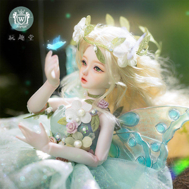 Joybjd原创六分bjd人形娃娃碧洛立体花绿精灵童话风渐变翅膀玩偶