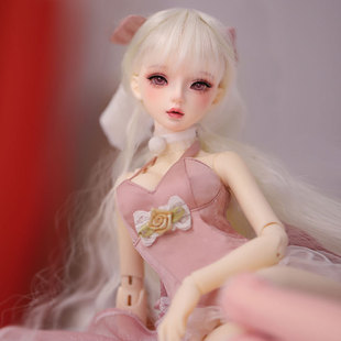 娃娃xaga人形玩偶gem贵族潮玩 4分娃娃月兔粉色套装 正版 BJD四分