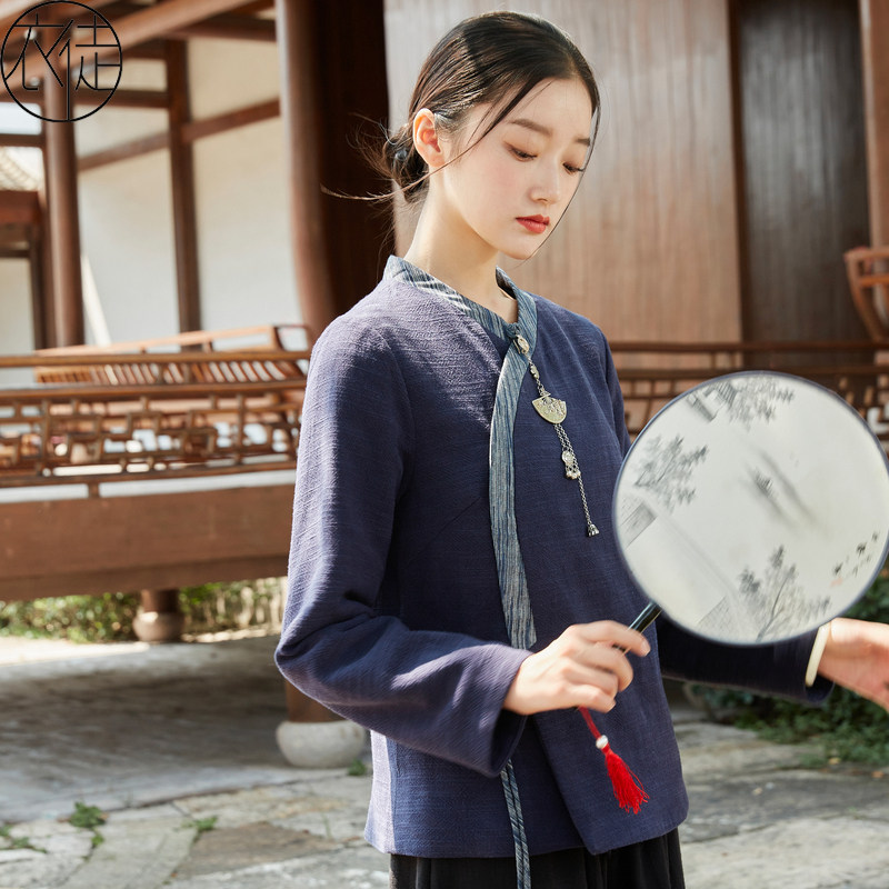 女唐装中国风汉服改良中式衣服茶