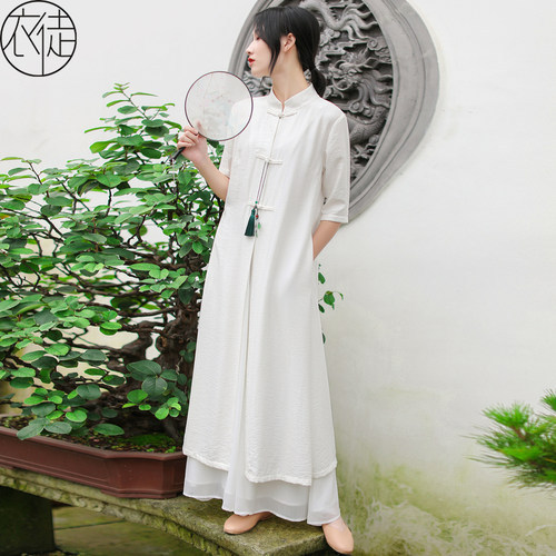 改良版风茶服女文艺仙仙旗袍上衣