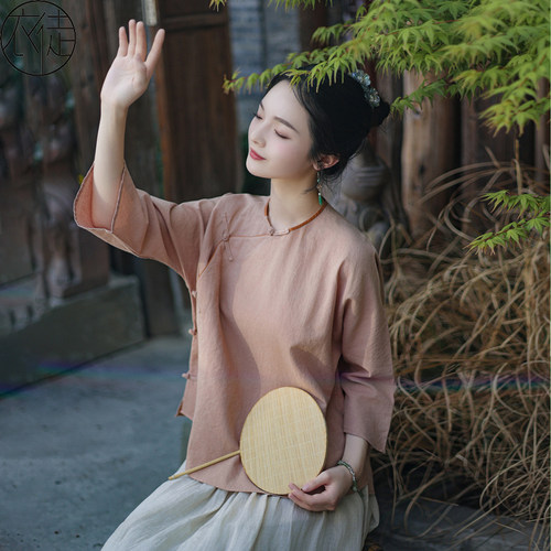 居士服苎麻中式禅意佛系女装