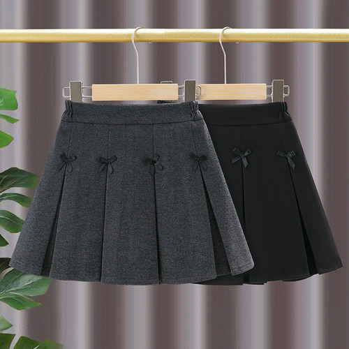 女童百褶裙2025秋冬新款