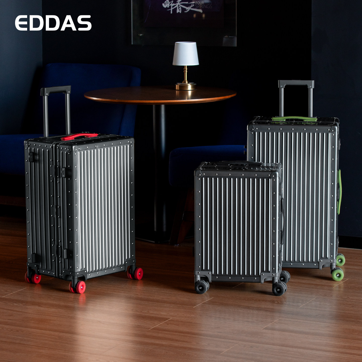 【双11直降】EDDAS全铝镁合金行李箱大容量拉杆箱商务登机旅行箱