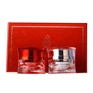 官方专柜正品 韩国新生活化妆品 美之娇水之缘倍润日晚霜套装面霜