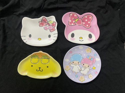 三丽鸥美乐蒂双子星布丁狗hellokitty卡通可爱小碟子零食糕点盘