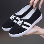 帆布鞋 女春夏季 透气老北京布鞋 网红爆款 妈妈学生休闲运动小白鞋 女