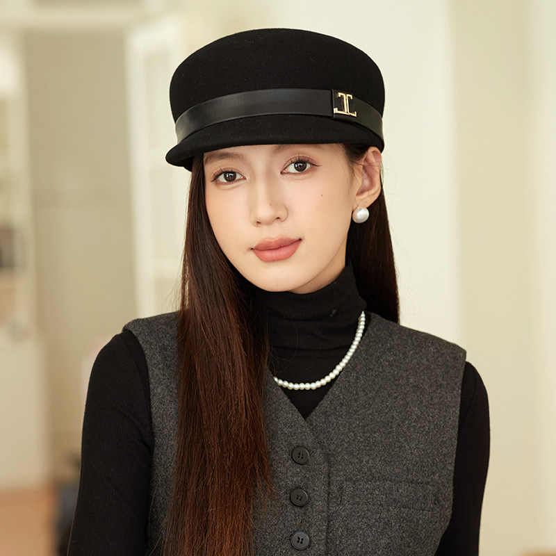 高端羊毛鸭舌帽女2025新款马术帽保暖日系前进帽秋冬季平顶报童帽,服饰配件/皮带/帽子/围巾,帽子,淘宝优惠券,粉丝福利购,淘宝优惠卷