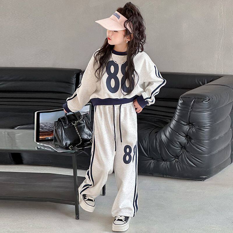 女童春秋季卫衣套装2026休闲新款中大童洋气时髦运动两件套装