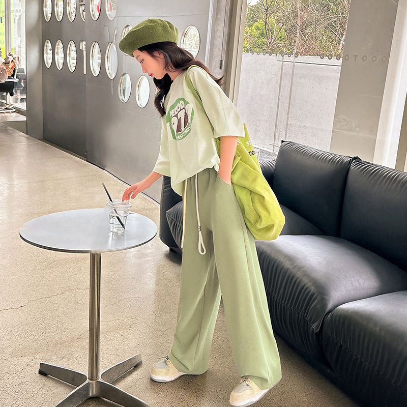 女童短袖t恤2025新款儿童夏季韩版宽松半袖体恤大童夏装薄款上衣