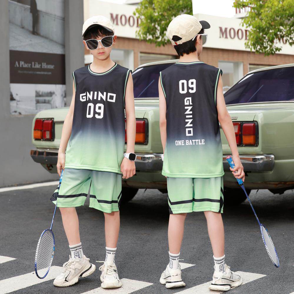 男童篮球服套装青少年小学生夏季运动训练队服速干背心儿童篮球衣