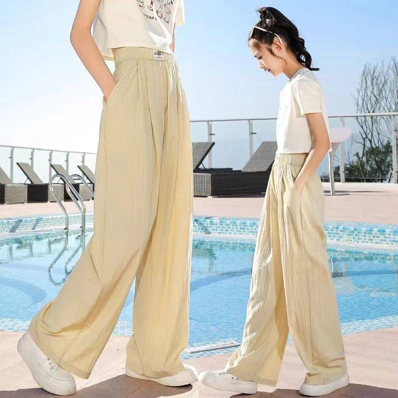 女童夏季阔腿裤2026新款儿童薄款宽松裤子冰丝女孩夏装防蚊山本裤