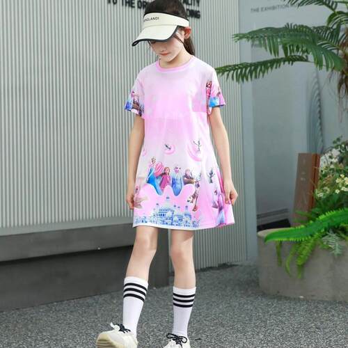 洋气女童连衣裙2026新款夏季潮流球服运动裙可爱甜美女孩潮流裙子