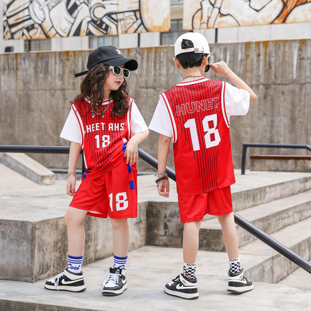 2026新款儿童篮球服套装夏季透气运动装帅气校园运动两件套男女童