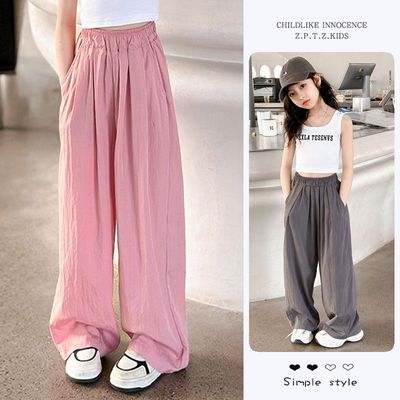 2025女童夏装薄款阔腿裤女大童宽松休闲防蚊裤夏季山本裤