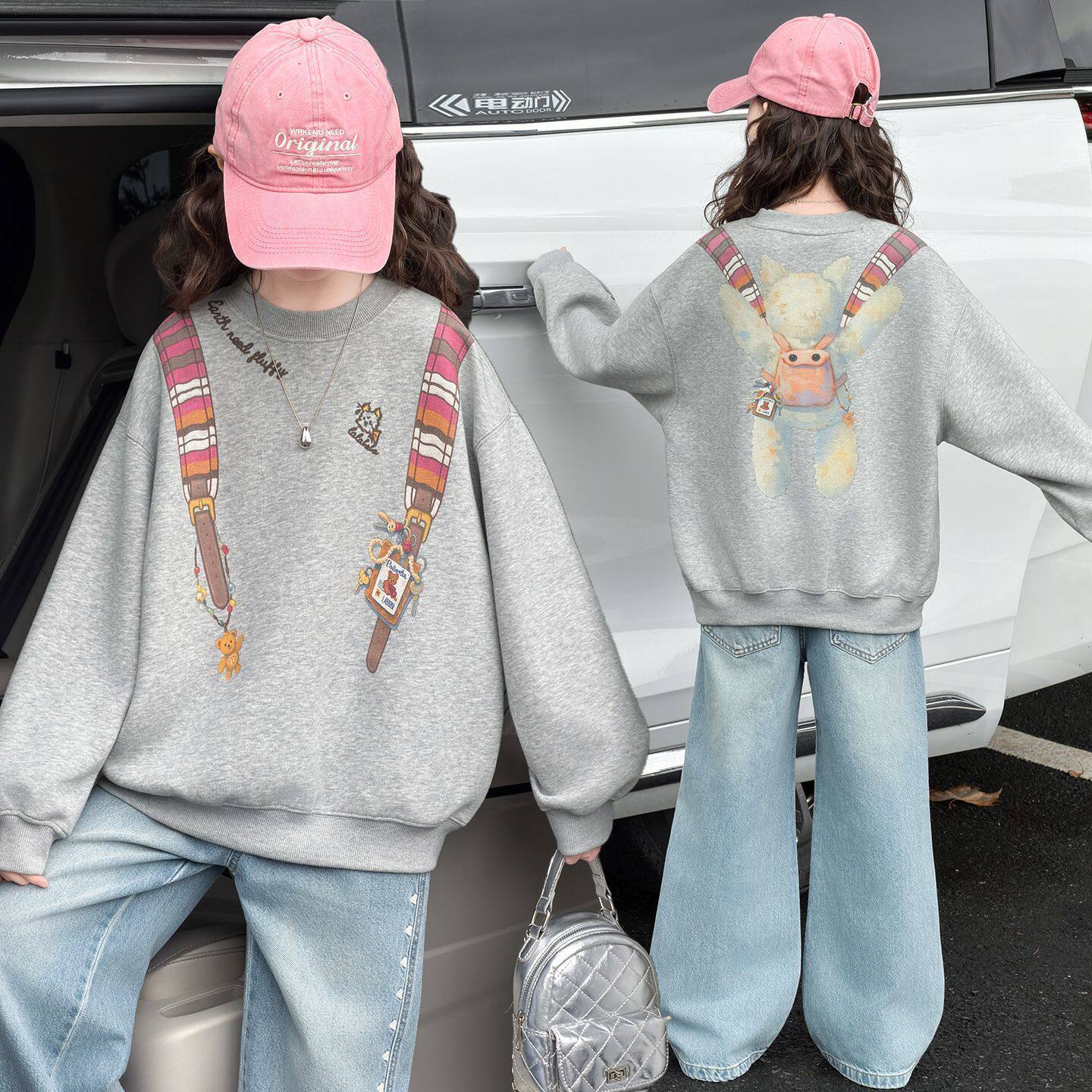 儿童春款卫衣2026新款女童春季休闲上衣女孩韩版卡通时尚百搭长袖