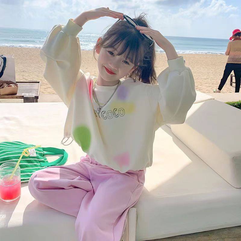 女童秋款卫衣儿童上衣2026新款洋气韩版潮女孩打底衫春秋装套头衫