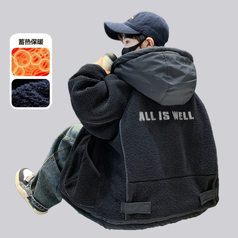 男童秋冬外套2025新款中大童加厚