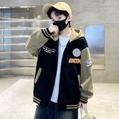 秋季 2026新款 中大童男孩帅气连帽夹克棒球服潮 外套春秋款 男童秋装