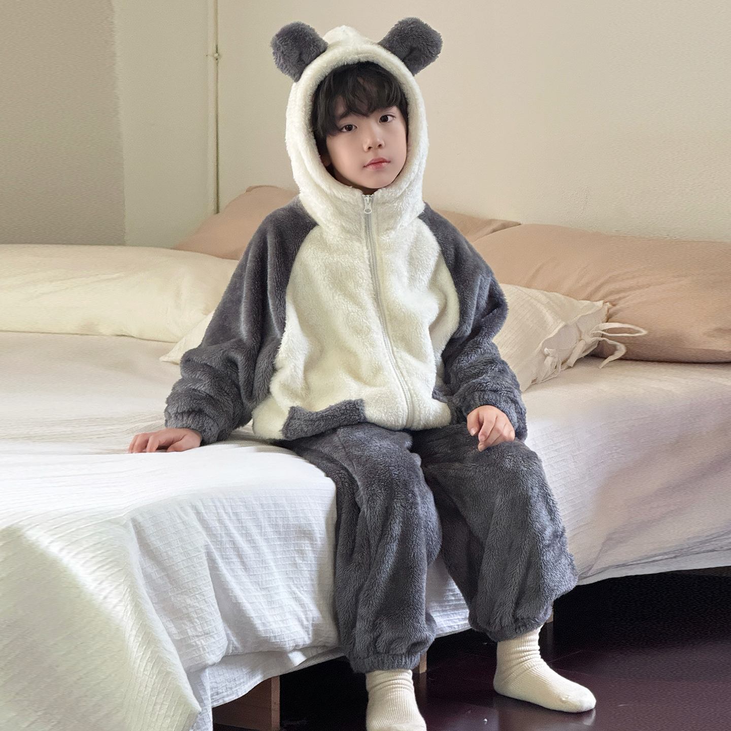 男童秋冬装睡衣2025新款珊瑚绒