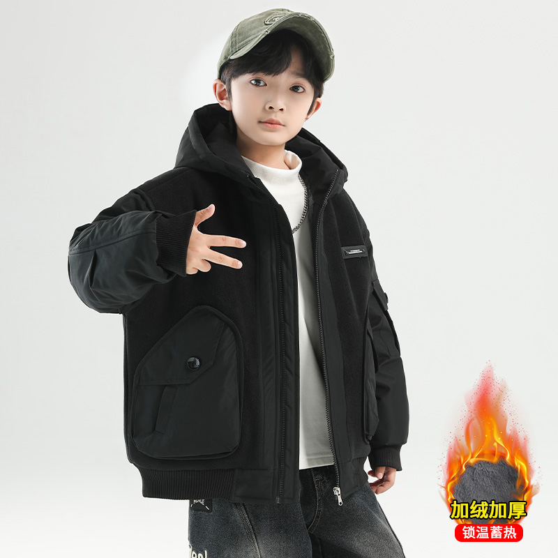 男童外套中大童奥粒绒夹克