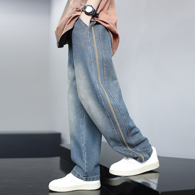 男童秋冬裤子2026新款中大童加绒直筒长裤春秋儿童洋气宽松牛仔裤,童装/婴儿装/亲子装,裤子,淘宝优惠券,粉丝福利购,淘宝优惠卷