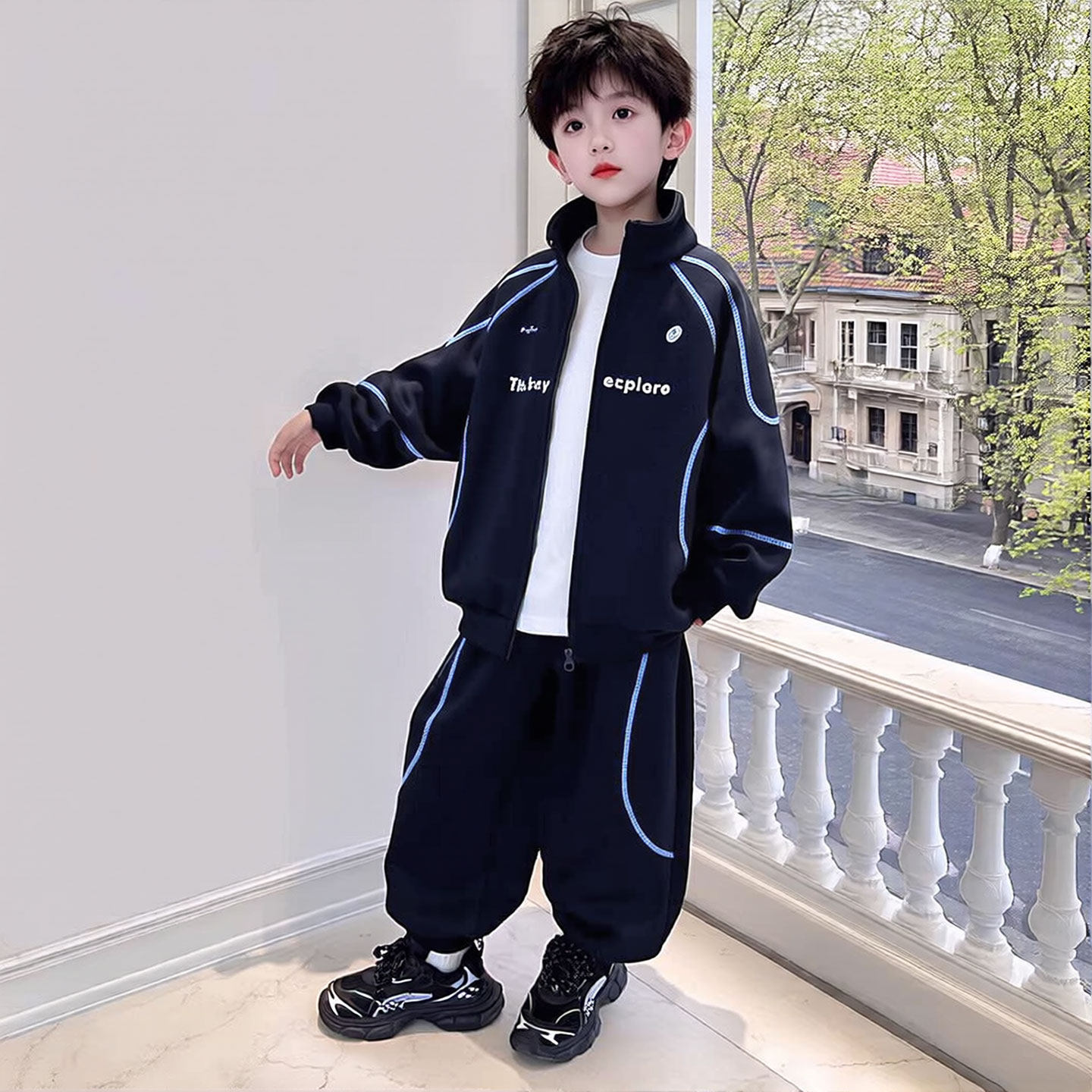 男童套装春秋款2026新款春装帅气时髦男孩运动中大儿童爆款衣服潮