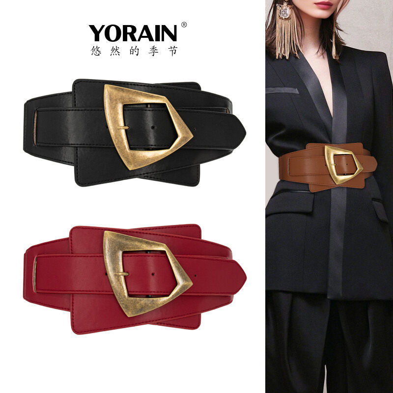 超宽女士松紧宽腰封时尚百搭腰带