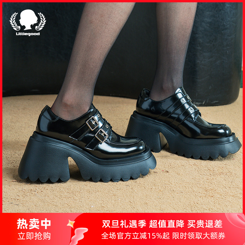 littlegood日系百搭少女风小皮鞋