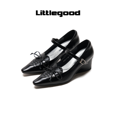 【新品推荐】littlegood法式复古尖头玛丽珍鞋女2026夏季新款百搭