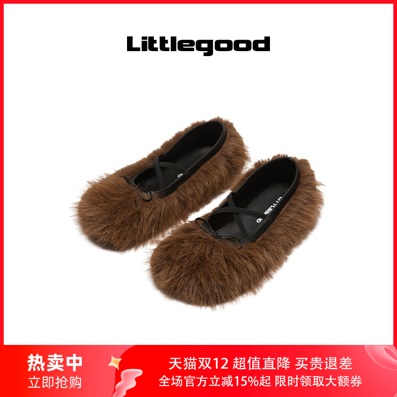 littlgood毛毛玛丽珍鞋