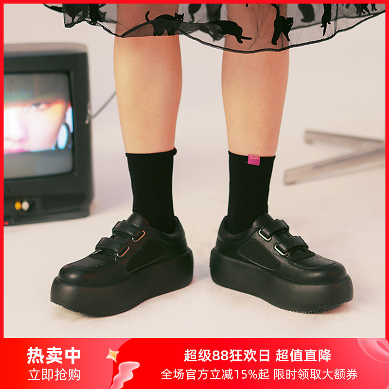 littlegood学院风厚底百搭小皮鞋