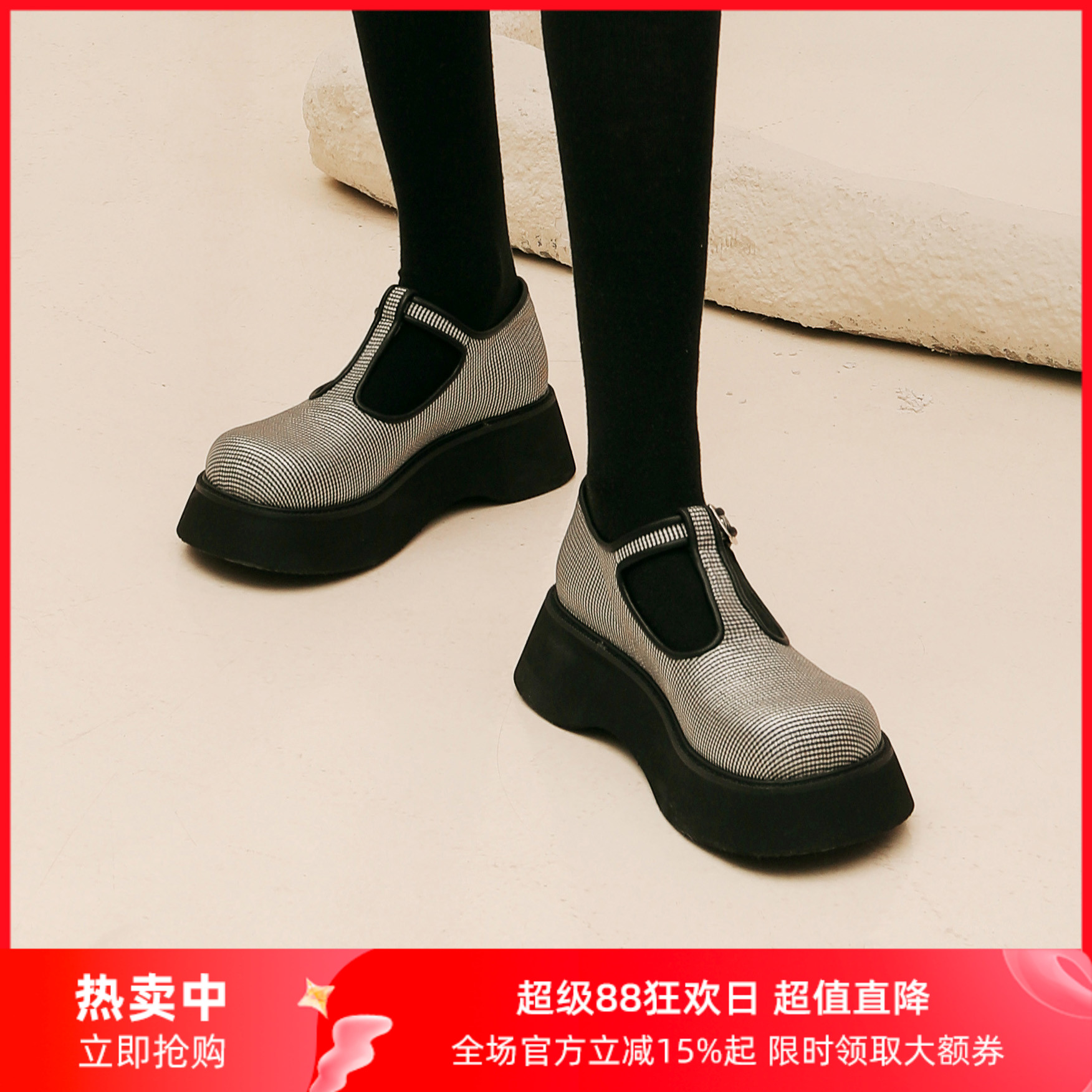 littlegood日系甜酷百搭玛丽珍鞋