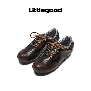 littlegood复古擦色德训鞋女2025新款百搭学院风休闲运动板鞋
