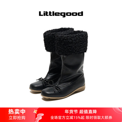 【新品折扣】littlegood蝴蝶结甜美雪地靴女2025冬季新款保暖百搭