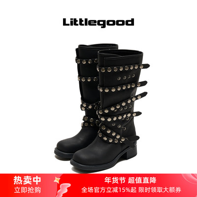 【新品折扣】littlegood辣妹朋克风马丁靴2025冬季新款百搭骑士靴