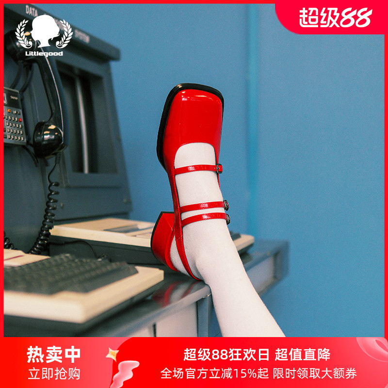littlegood仙女风甜美玛丽珍鞋