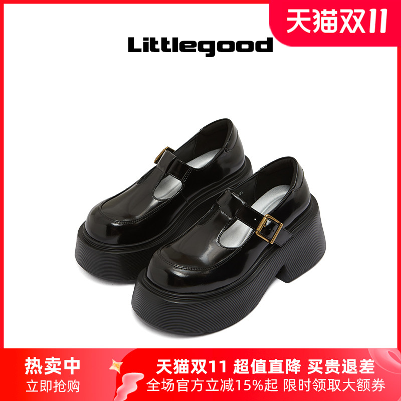 littlgood复古厚底玛丽珍鞋