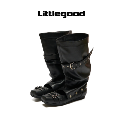 【新品推荐】littlegood复古两穿可拆卸凉靴女2026秋季新款百搭