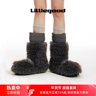 【方枪枪同款】littlegood日系雪地靴女新款冬季毛毛靴增高短靴