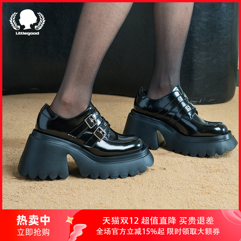 littlegood日系百搭少女风小皮鞋