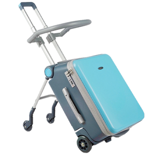 格灵童懒人行李箱可登机男女宝宝旅行拉杆箱儿童可坐可骑遛娃神器