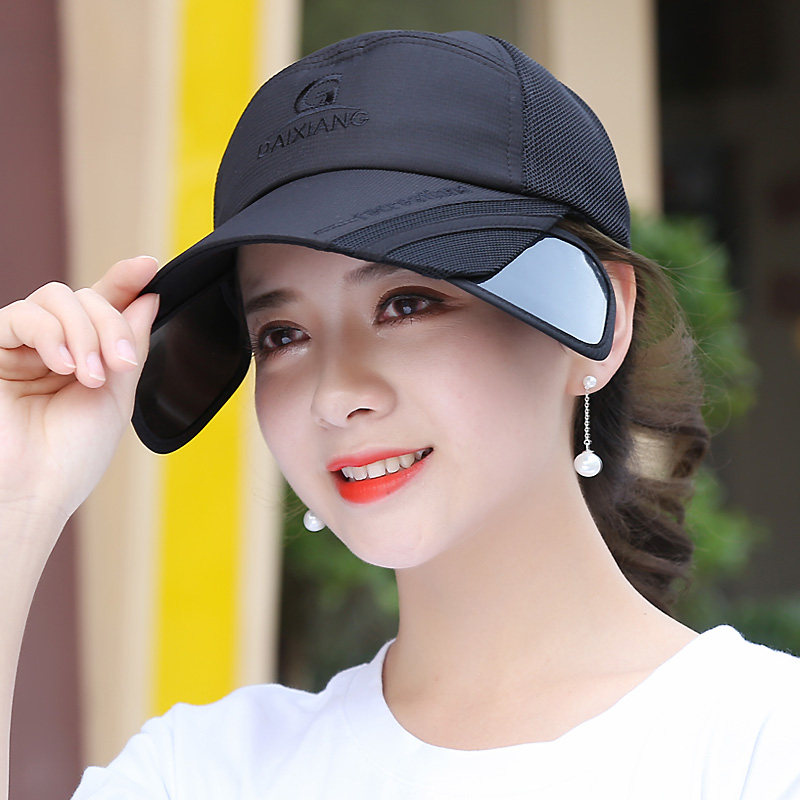 夏季骑行面罩遮全脸罩防晒头套女骑车帽子加宽帽檐棒球帽防晒装备