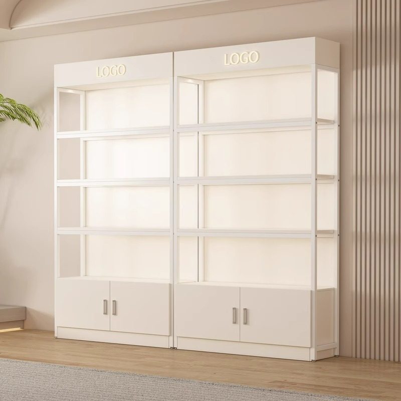 美容院收纳柜陈列柜理发店柜子护肤品多层货架化妆品产品展示架