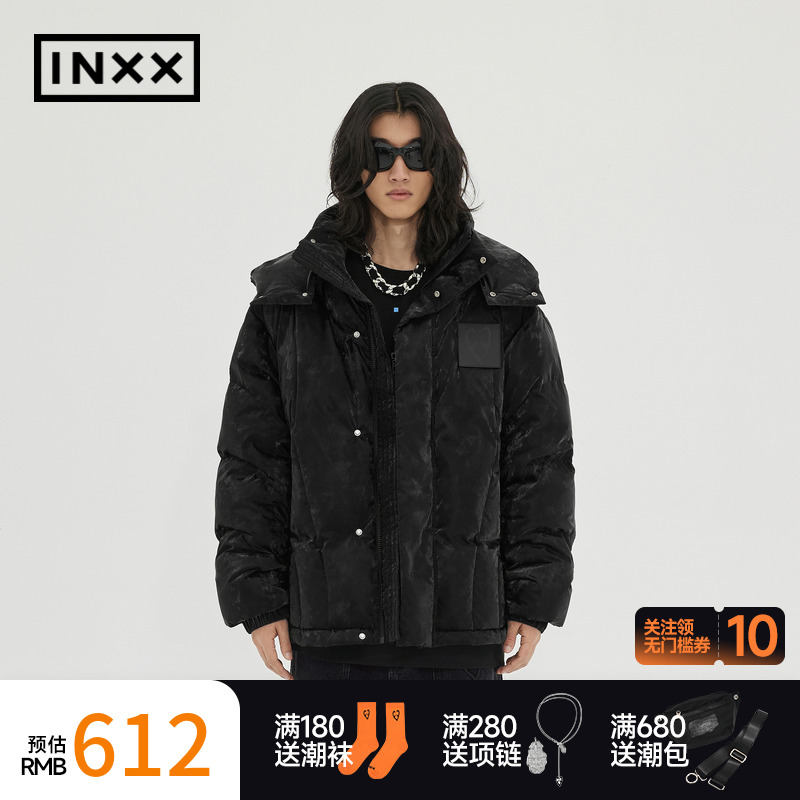 【INXX】ALLPICK潮牌冬季新品绗缝羽绒服情侣短外套APD4151616